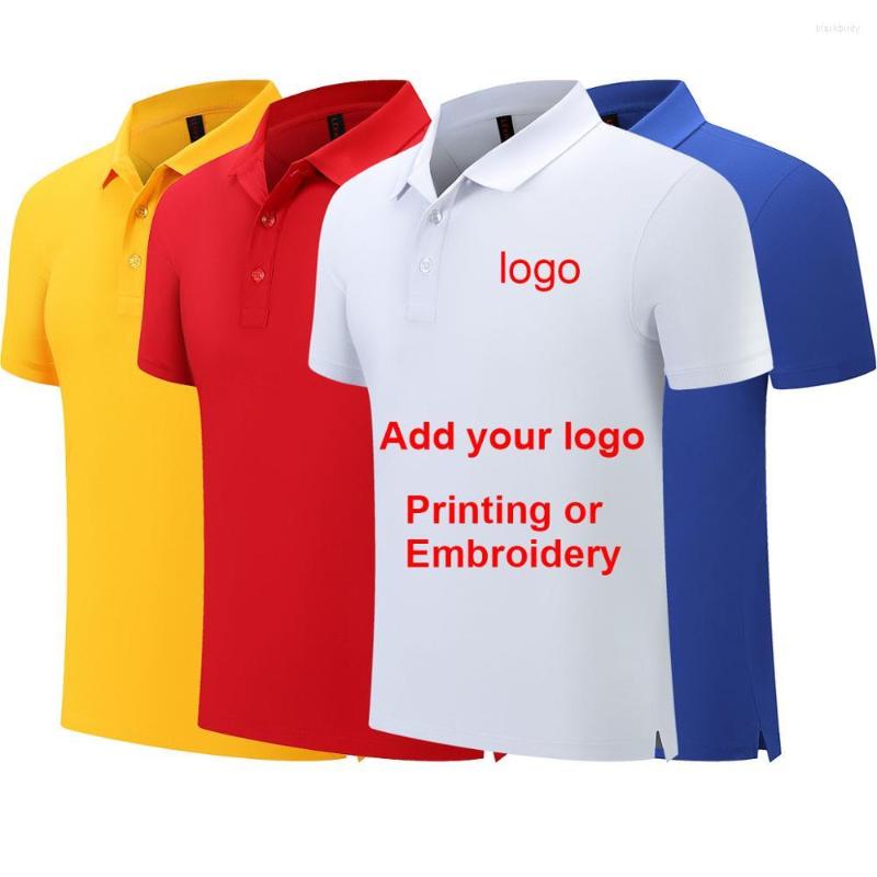 

Men' Polos And Women' Casual Anti-wrinkle Polo Shirts Short Sleeve Cotton Custom Logo Printing Or Embroidered Text, Black