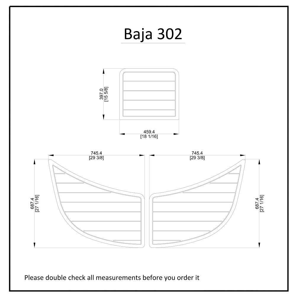 

2002 Baja 302 Swim Platform Boat EVA Faux Foam Teak Deck Floor Pad