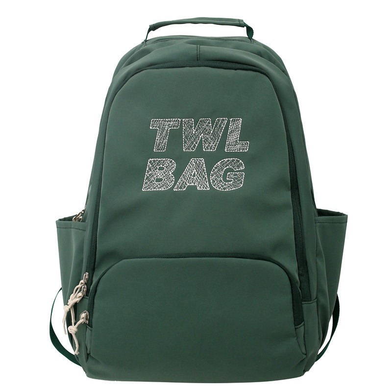 

Brand Men's Backpack Fashion Versatile Letter Backpacks for Junior School bag Students Campus High Beauty schoolbag high capacity grils bags, Army green 778