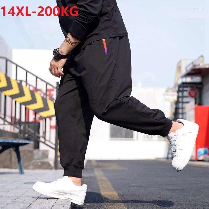 

Men's Pants Autumn Winter Men Sweatpants Sports Plus Size 10XL 14XL 15XL 160kg Elasticity Oversize 54 68 70 74 80 Mferlier, Black