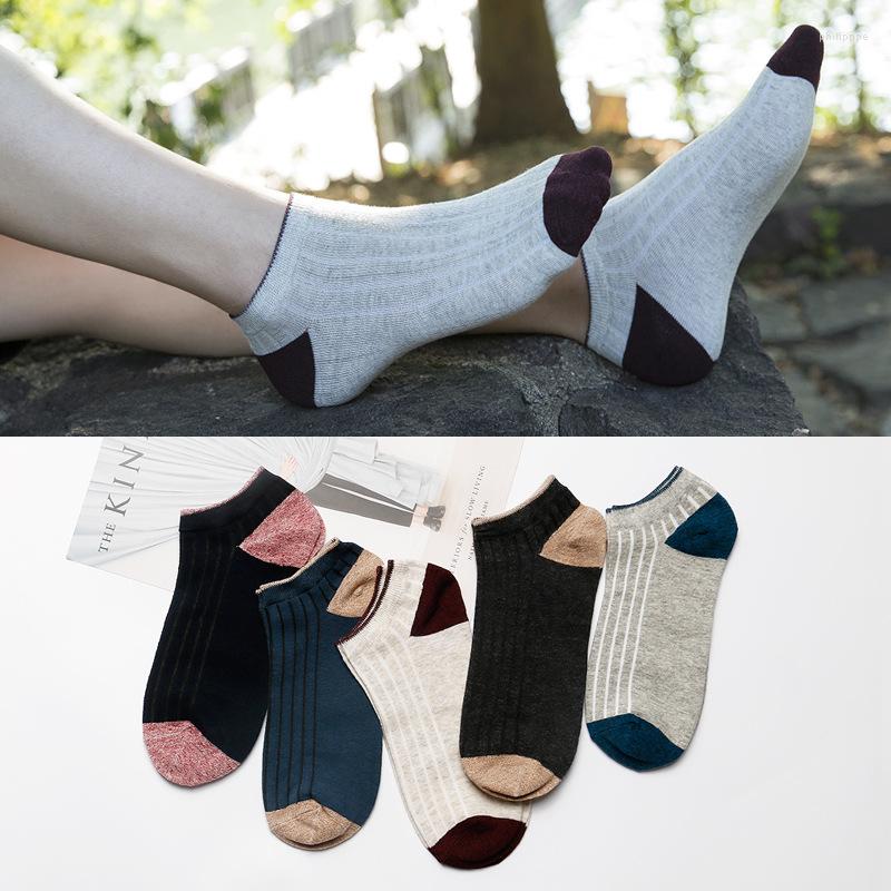 

Men's Socks 10pair/lot Striped Summer Thin Sock Business Leisure Cotton, Random color