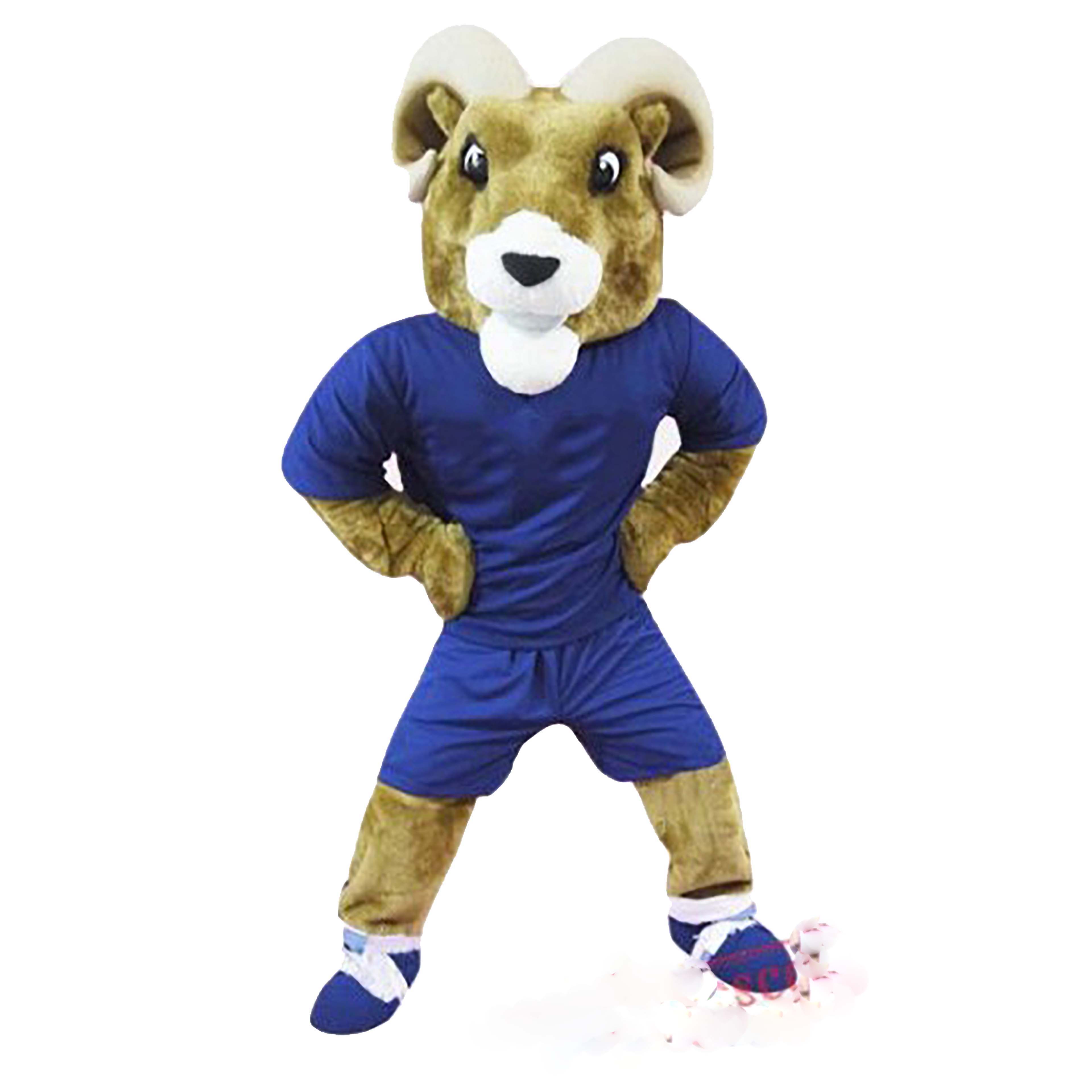 

Adult Sport Ram Mascot Costume Christmas Halloween Cartoon for birthday party funning dress, As picture