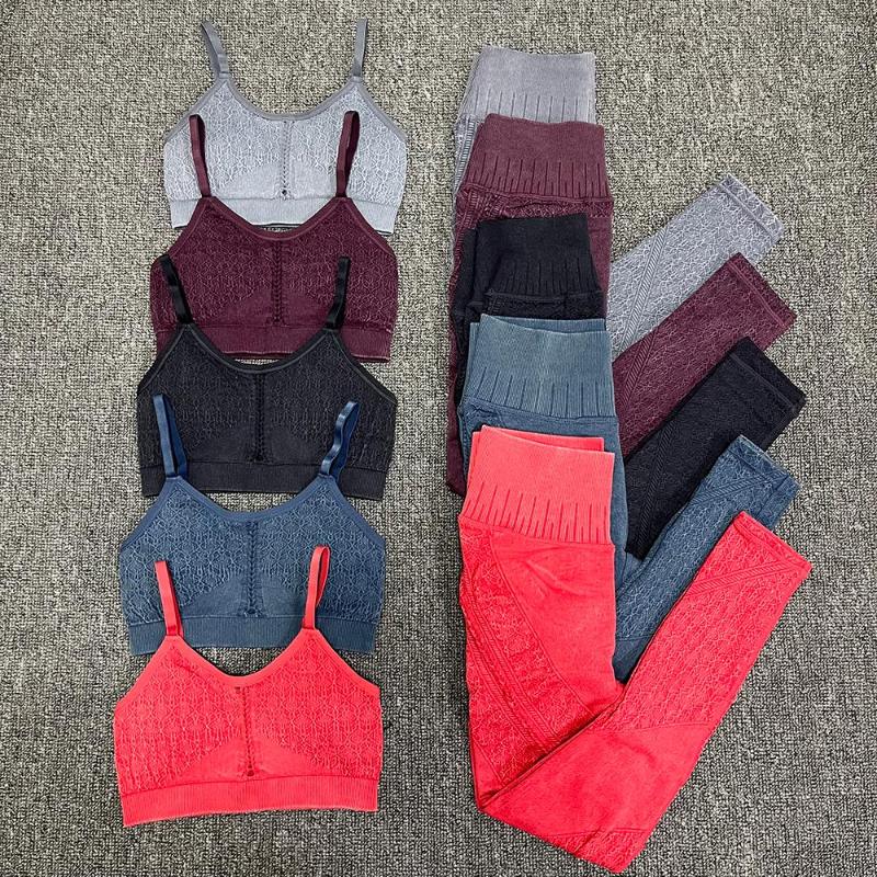 

Active Sets Seamless Hollow-out Gym Set Women Fitness Yoga Sports Suits High Waist Leggings Push Up Bra 2 Peice Sportswear 2022, Brapants navy