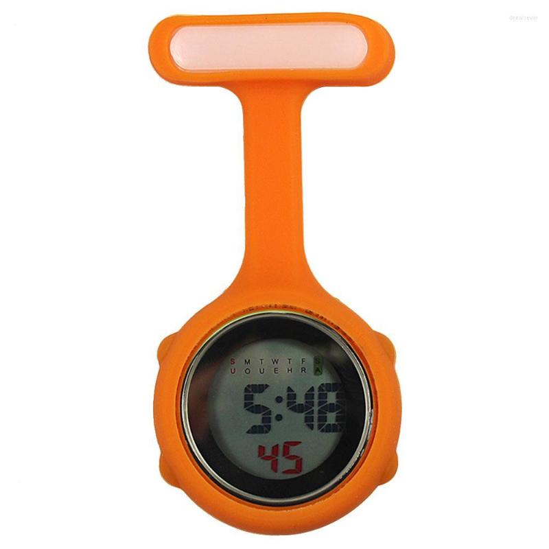 

Pocket Watches Pockets Watch Women's Digital Display Dial Fashion Fob Brooch Pin Hang Electric Casual, Red