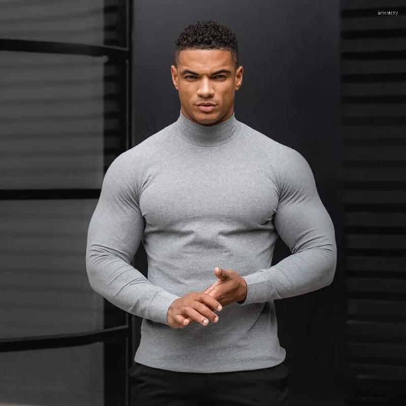 

Men's Polos Quick Dry Long Sleeve Shirt Men Gym Fitness T-Shirt Male Running Sport Bodybuilding Skinny Tee Tops Spring Workout Clothing, Style 5