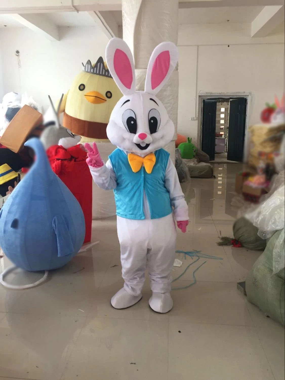 

2022 new Halloween Easter Bunny Mascot Costumes Rabbit Bunny Adult Mascot, As pic