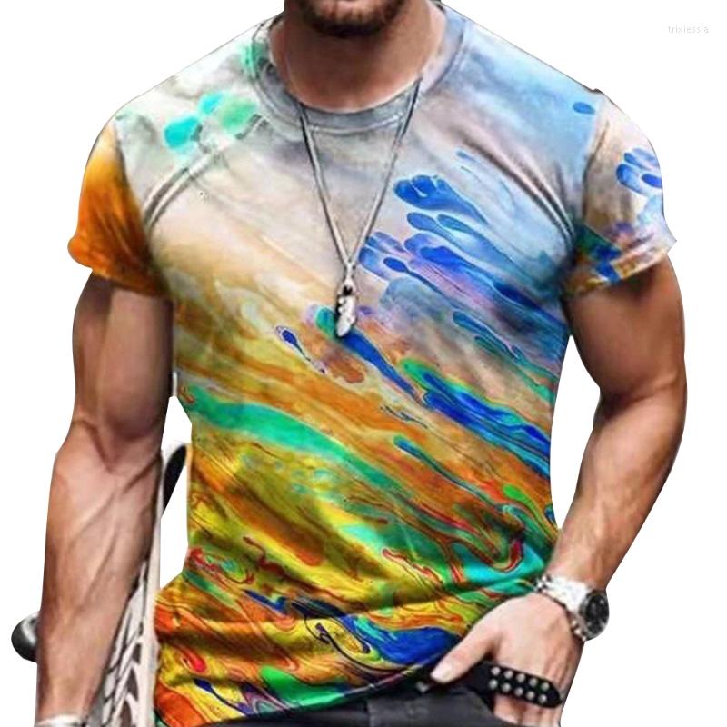 

Men's T Shirts Handsome And Women's 3D Printed Short Sleeve T-shirt Fashionable Comfortable Casual Summer Novel Trend, Color3
