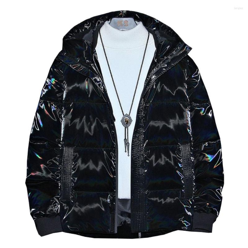 

Men's Down Winter Men Brand Casual Warm Thick Waterproof Jacket Coat Mens Autumn Outwear Windproof Hat Puffer Clothing, Black