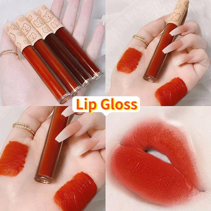 

Lip Gloss 4 Colors Liquid Lipsticks Waterproof Velvet Matte Long Lasting Non-stick Cup Tint Makeup Pigment Cosmetics, 1pc-05