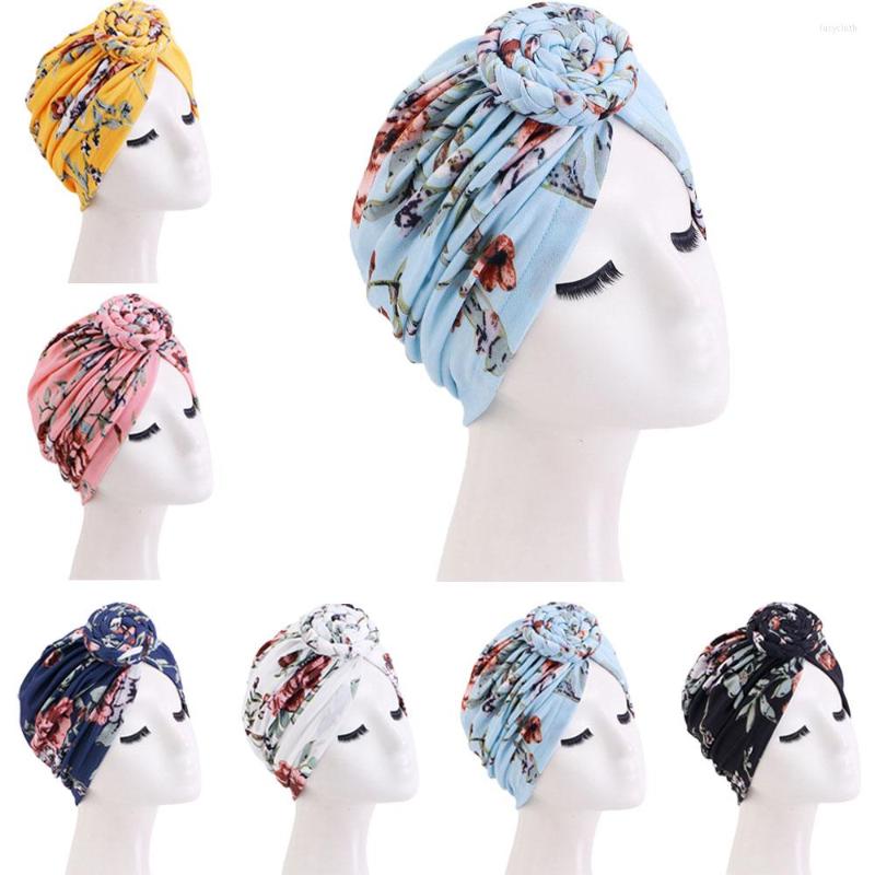 

Ethnic Clothing 2022 Women Turban African Pattern Knot Headwrap Muslim Hijab Headscarf Fashion Bandana Hat Ladies Chemo Cap Hair Accessories