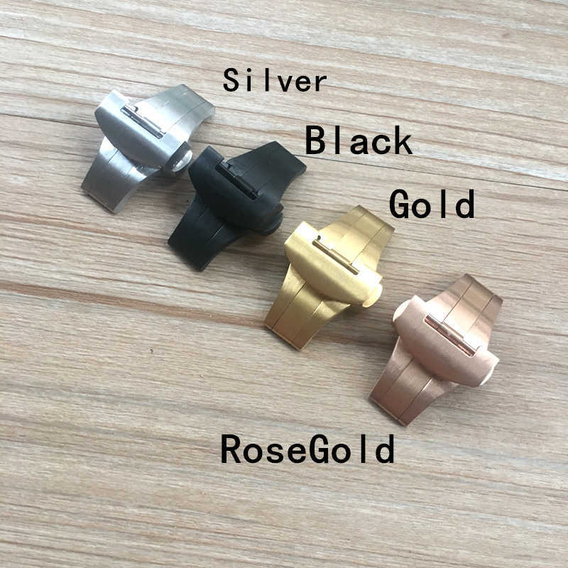 

Watch Bands 22mm Silver Black Gold RoseGold Stainless Steel Strap Deployment Butterfly Buckle For PAM Watchband Clasp With engraving T221213