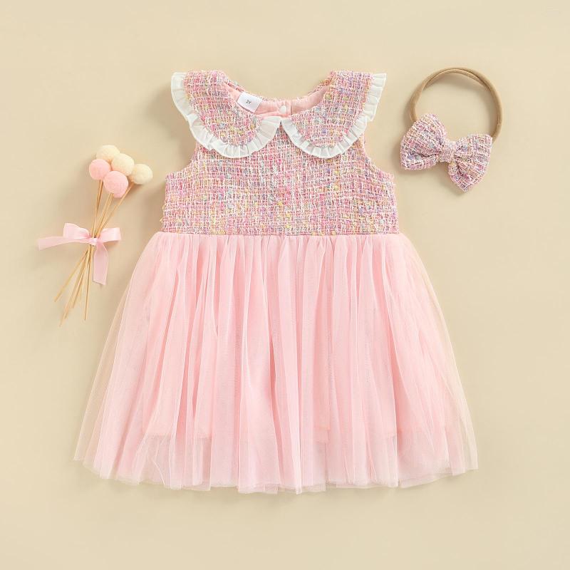 

Girl Dresses Girls Princess Fashion Baby Summer Sleeveless Costumes Kids Ruffles Sweet Clothes Tulle Suits 0-3Y, Picture shown