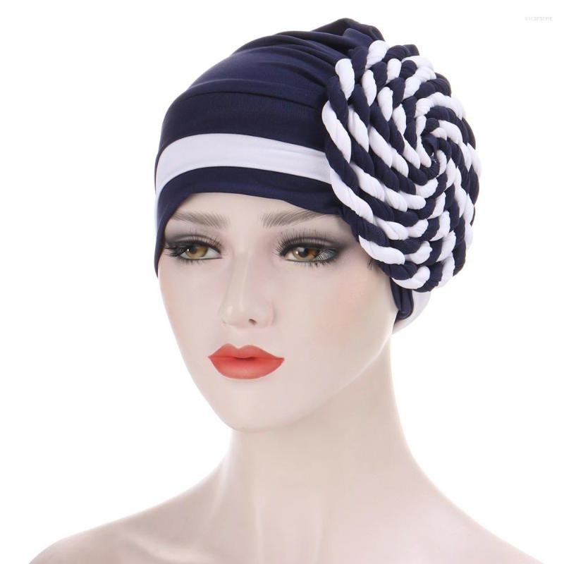 

Ethnic Clothing 2022 Two-color Trendy India Turban Bonnet Arab Wrap Head Scarf Ready To Wear Hijab Hat Muslim Headdress Woman Inner Caps