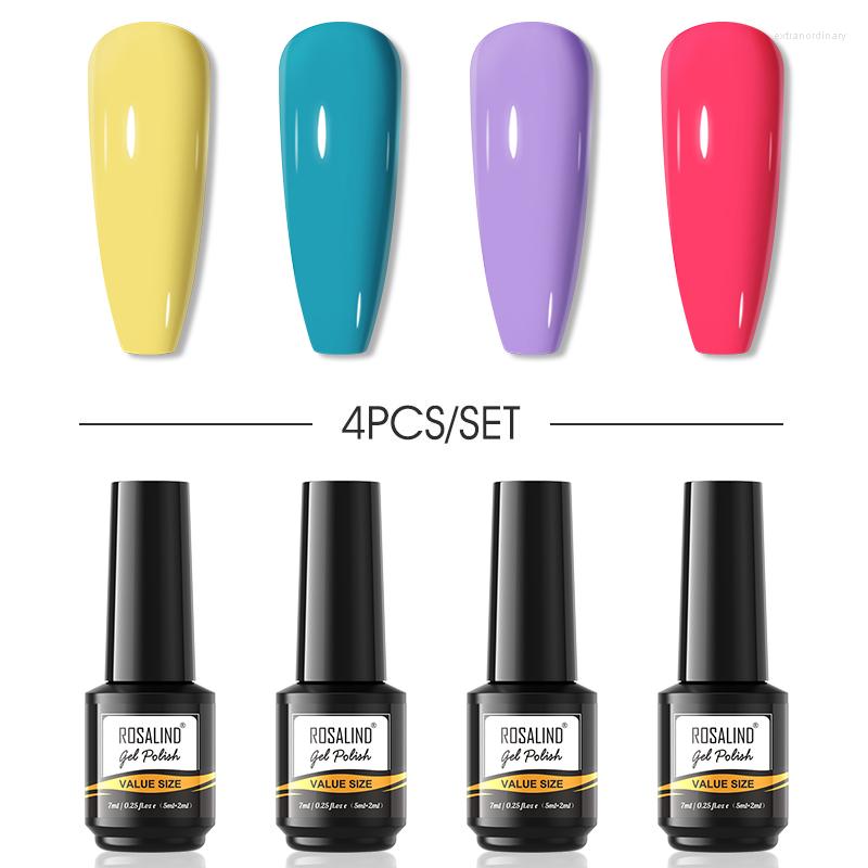 

Nail Art Kits HEALLOR 4PCS/SET Gel Polish Set Summer Semi Permanent Hybrid Varnish Need Lacquer Base Top Coat Nails For Kit