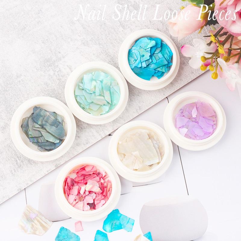 

Nail Art Decorations 1pcs Shell Charm Decorative Irregular Abalone Seashell Slices Sequins Design UV Gel Flake Mermaid Supplies