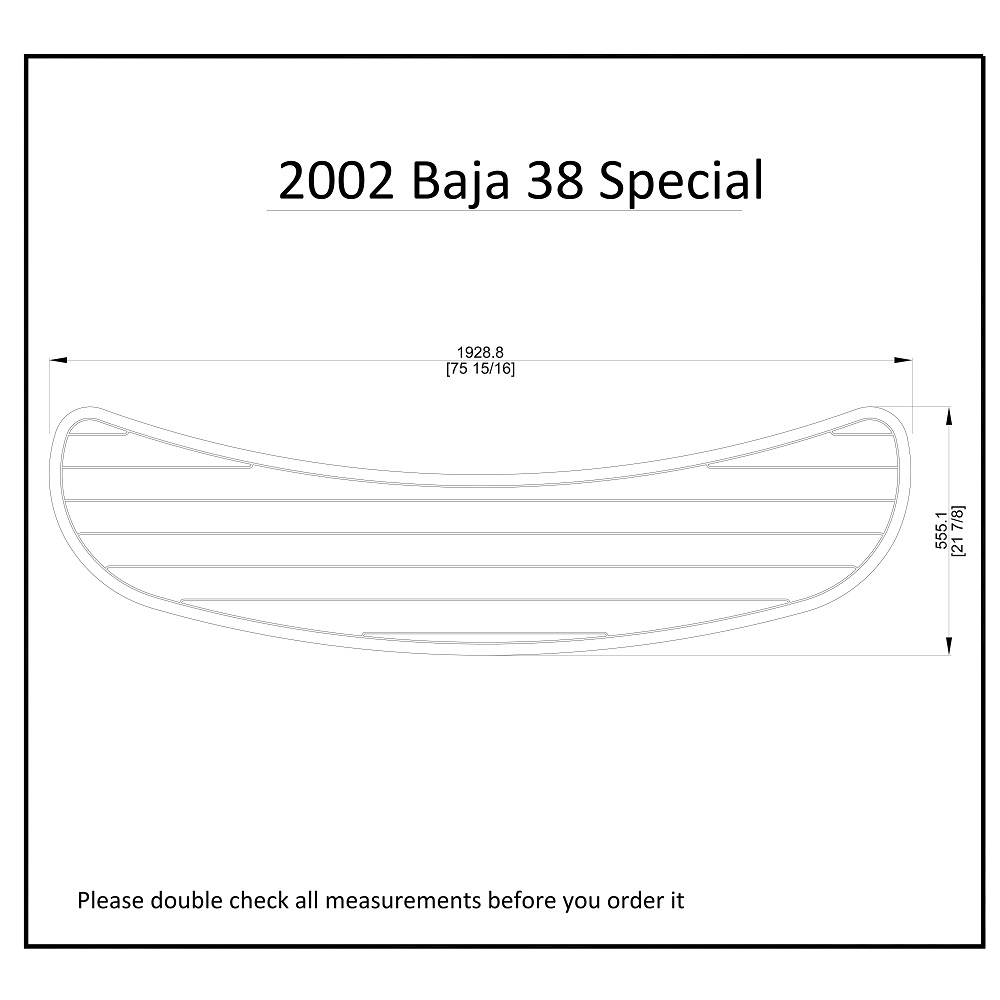 

2002 Baja 38 Special Swim Platform Boat EVA Faux Foam Teak Deck Floor Pad