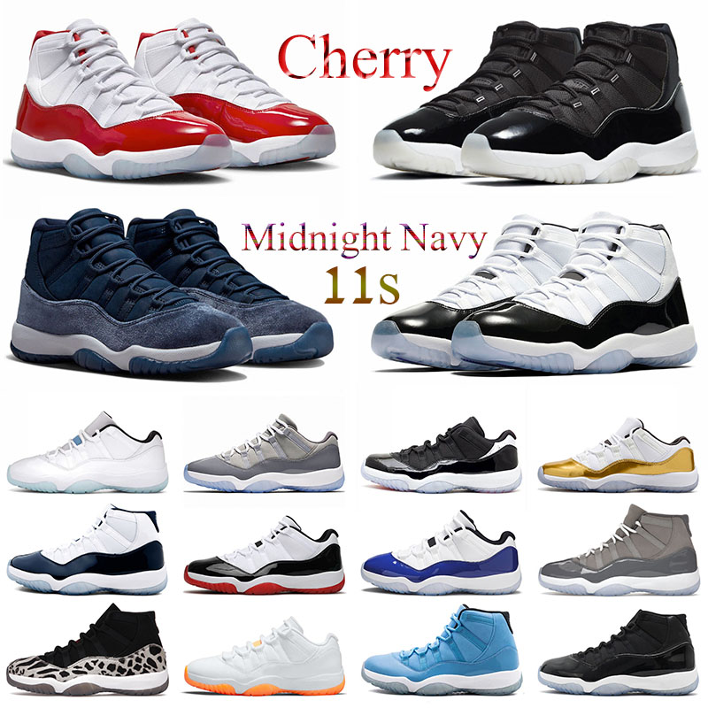 

With Box basketball shoes Jumpman Jordens 11 Cherry 11s mens Cool Grey High White Cement Grey low Bred Win Like Pantone Bred High Cap and Gown Mens Trainers Sneakers, B5 45 concord high 36-47 (2)