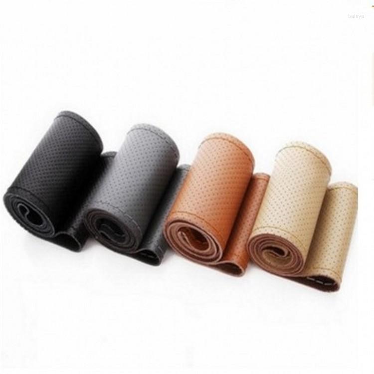 

Steering Wheel Covers Truck Bus Genuine Leather Cover 36cm 38CM 40CM Car DIY Handmade Case With Needles And Thread