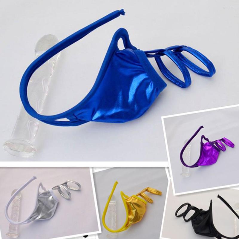 

Underpants Open Back Mens Low Rise Briefs G-string Thong Underwear Solid Color Sexy, Blue