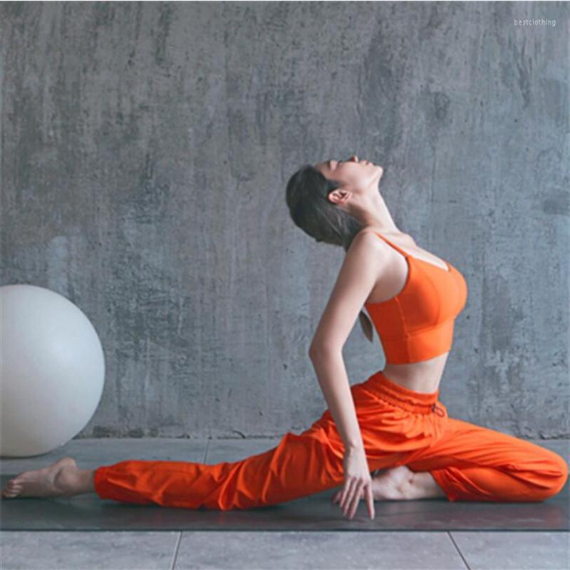 

Active Sets Fashion Yoga 2 Piece Set Vest Bra Leisure Pants Women Sport Suits Slim Anti-Sweat Fitness Running Clothes Ensemble Femme, 2 piece set d