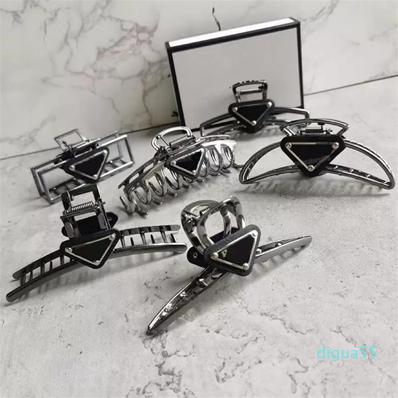 

Clamps Women Letter Metal Big Crab Hair Clips Girls Geometric Metal