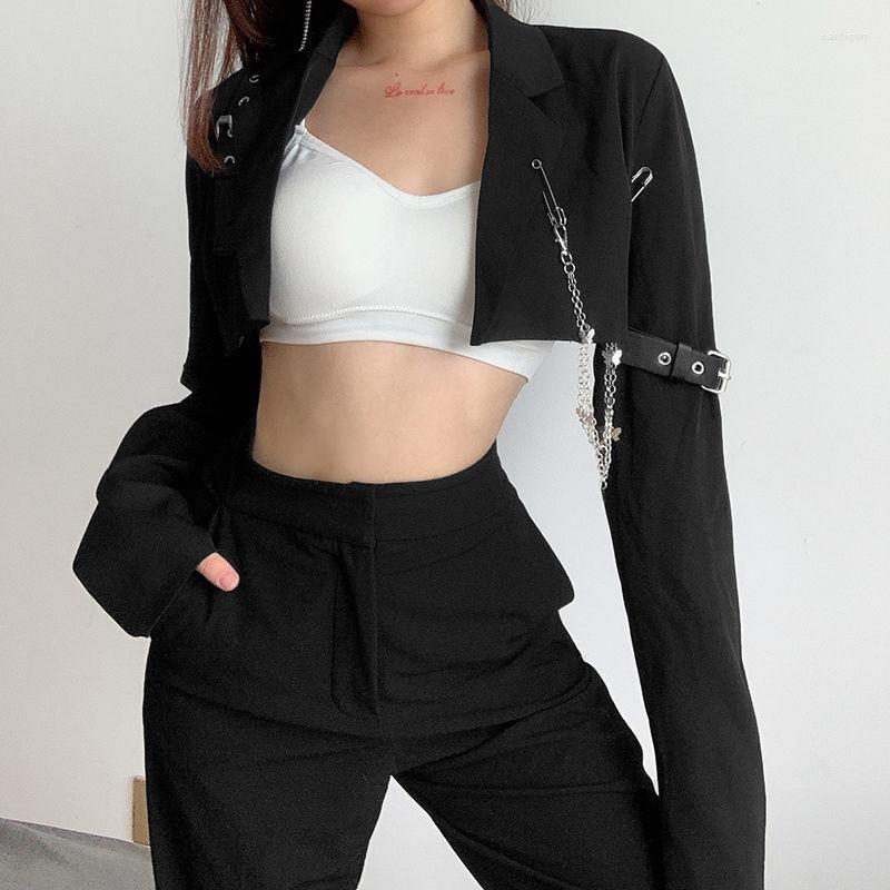 

Women' Blouses Women Blouse Short With Long Sleeve Jacket Blusas Mujer De Moda, Black t4431w0g
