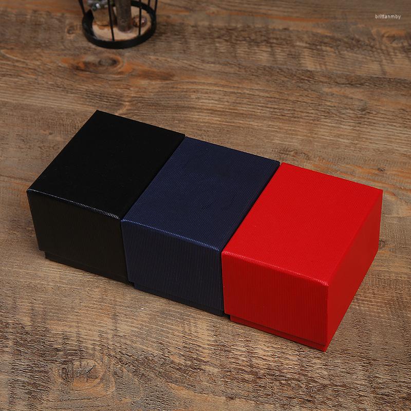 

Jewelry Pouches Watch Box Black Red Blue Paper Organizer Storage For Men Women Watches Bracelets Packaging Universal Gift Boxes