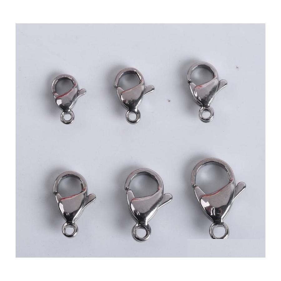 

Clasps Hooks 20Pcs/Lot Stainless Steel Lobster For Jewelry Making Necklace Bracelet Finding End Connectors Accessories 1379 Q2 Dro Otvq1