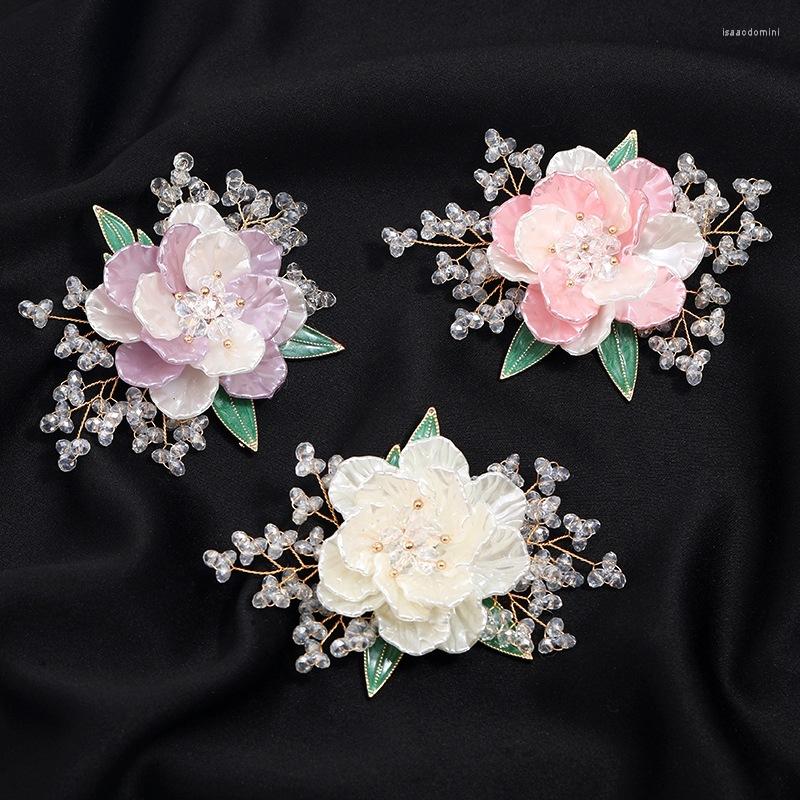 

Brooches Luxury Crystal Pearl Flower Brooch For Women Lady High Quality Top Brand Corsage Wedding Party Elegant Badges Pin Gift