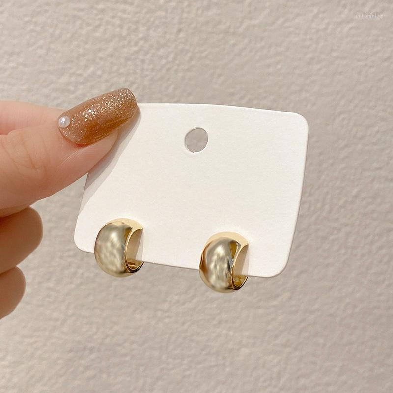 

Hoop Earrings Small Circle Round Metal C Shape Charm Fashion Jewelry For Women Girls Accessories Brincos Pendant Wholesale S925 Pin