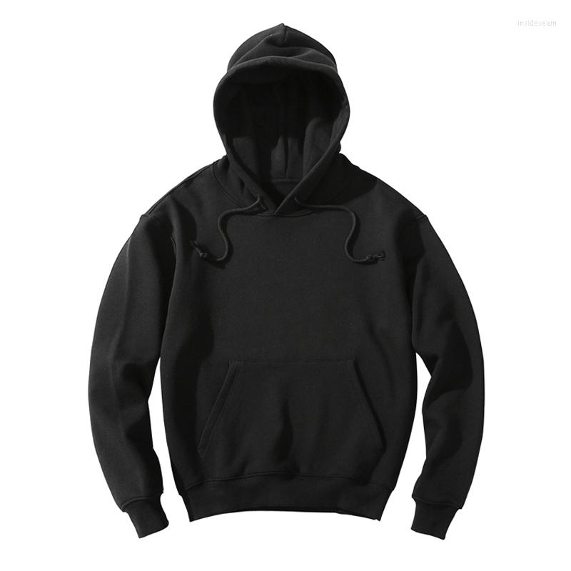 

Men's Hoodies Warm High-quality Cotton Hooded Sweatshirts Black Men Spring And Autumn Brand Fashion Casual Tops With Cap
