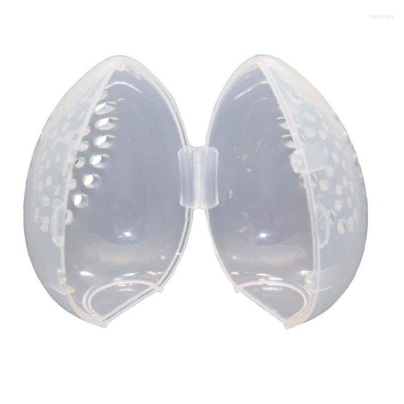 

Makeup Sponges Breathable Plastic Sponge Case Travel Blender Holder Cute Shaped With Holes Storage Box