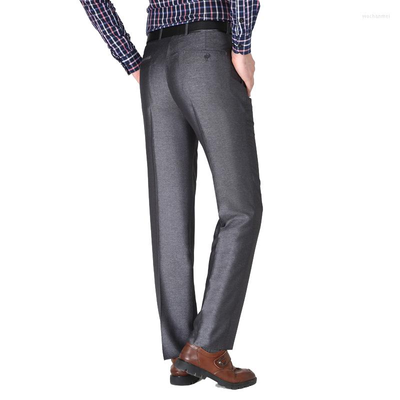 

Men's Suits Summer Mens Suit Pants High Waist Thin Loose Business Casual Trousers Wash Wear Professional Dress Men Anti-wrinkle, Thin light grey