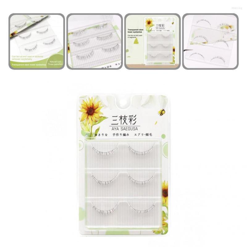 

False Eyelashes 3 Pairs Faux Lashes Stylish Lightweight Natural Not Easily Deformed Eye For Wedding Event