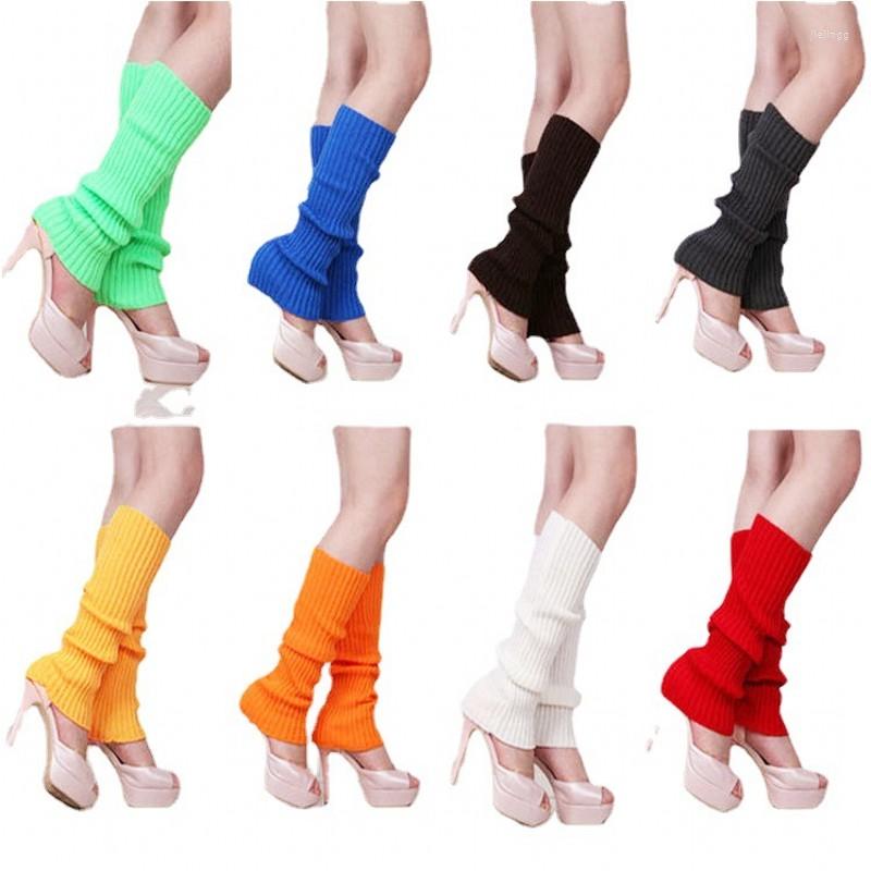 

Women Socks Winter Knit Boot Cuffs Knee Warmer High Sock Colorful Highly Elastic Long, Black