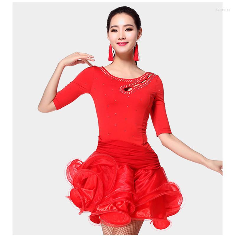 

Stage Wear Adult/Child Latin Dance Dress For Ballroom Dancing Lady Cha Cha/Rumba/Samba/Tango/Ballroom Skirt Child, Black