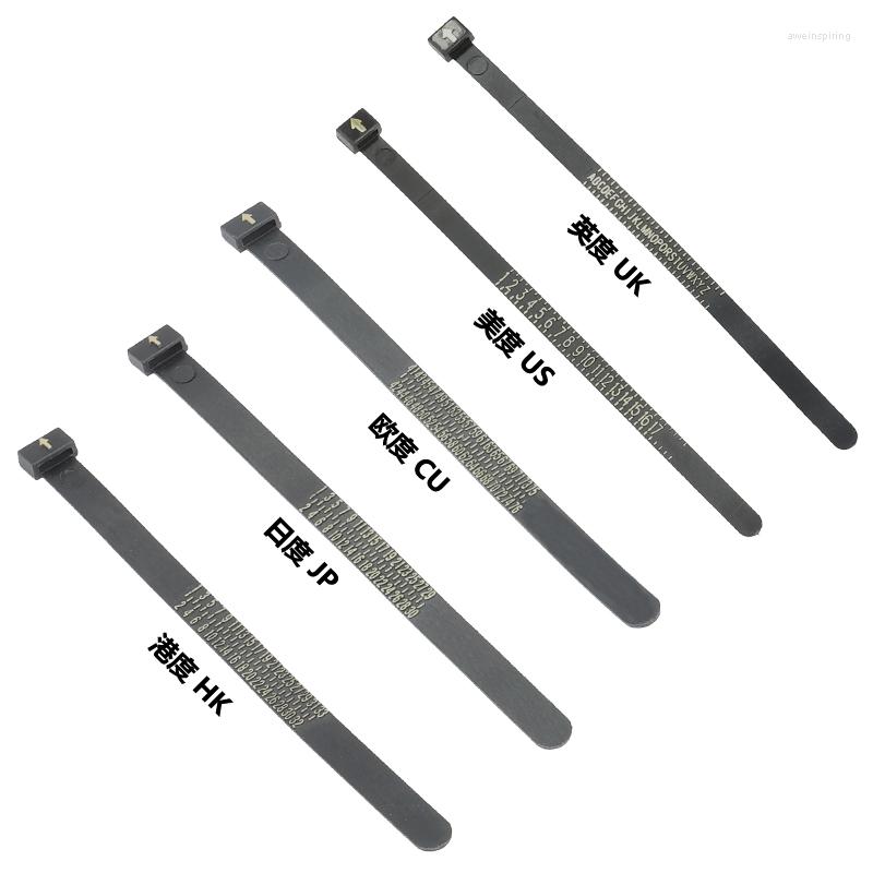 

Jewelry Pouches 10PC Black Ring Sizer Official US UK EUR HK JP CU Finger Measure Gauge Men And Womens Sizes A-Z Accessory Measurer