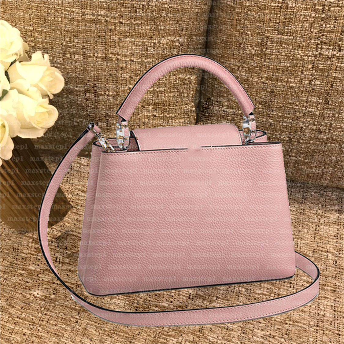 

Classic Underarm Bag Designer Luxury Bags Shoulder Handbags Maxstep1 Crossbody Bag Locks Decoration Genuine Leather Ladies Satchels, #wd01