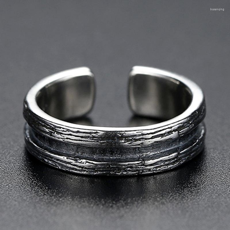 

Wedding Rings Retro Silvery Open Ring Men's And Women's Classic Metal Simple Jewelry