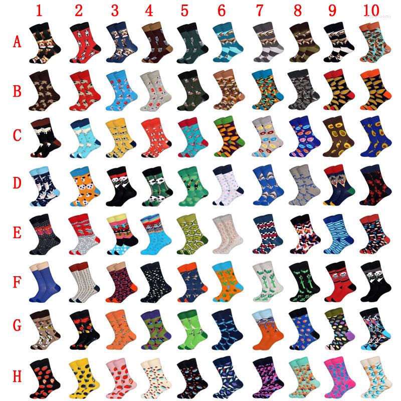 

Men's Socks 10pairs/lot Harajuku Mens Dress Up British Style Hip Hop 33 Selects & Free Combination Warm Cotton Happy Crew, Lot 6