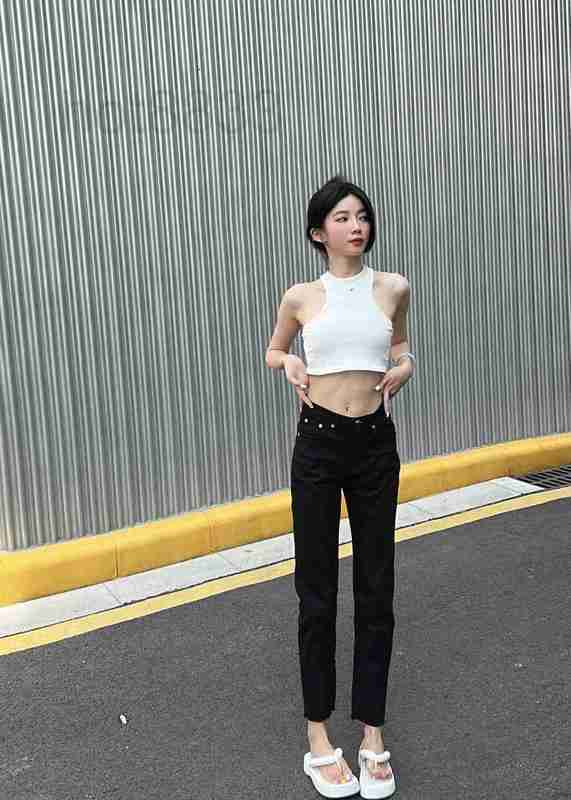 

Women' Jeans Designer Full Back Pocket Old Flower High Waist Skinny Casual Slim F6KK, Black14