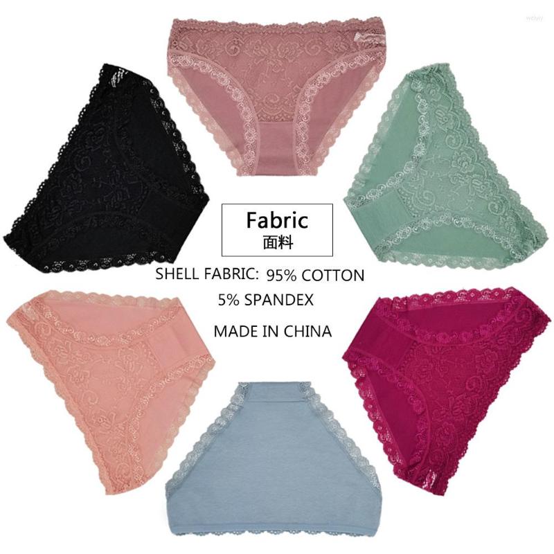 

Women's Panties 3 Pieces Soft Women Underpants Solid Girls Briefs Sexy Female Lingerie -XL Comfort Underwear Lace, Multi