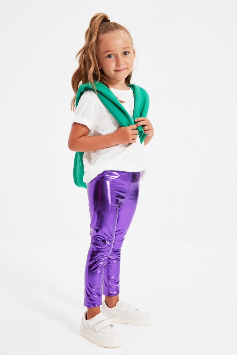 

Women Socks Trendyol Glossy Female Child Knitted Leggings TKDAW22TA0044, Purple