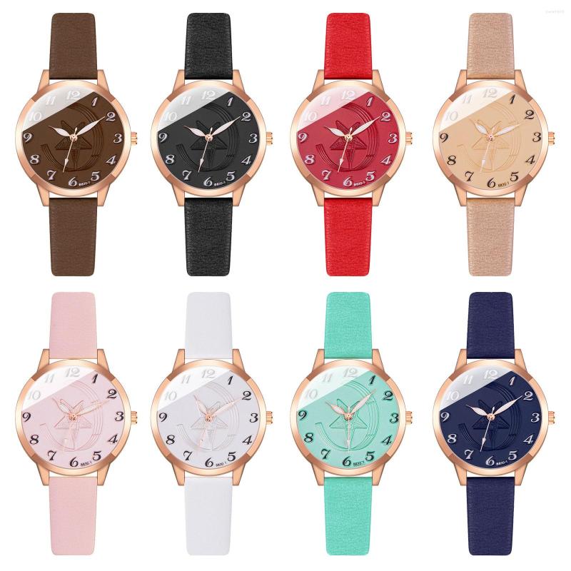 

Wristwatches Top Brand 2022 Watch Women Fashion Casual Leather Belt Watches Simple Ladies' Small Dial Clock