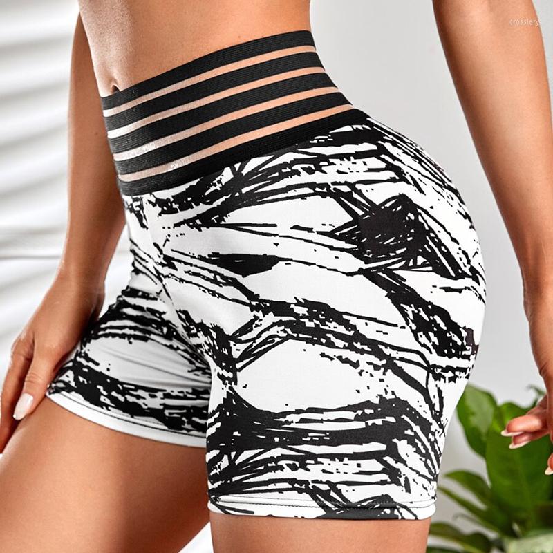 

Women' Shorts Women Sport Running Yoga Fitness Leggings Camo Stretch Trouser Short Clothes Jogging Workout, Print