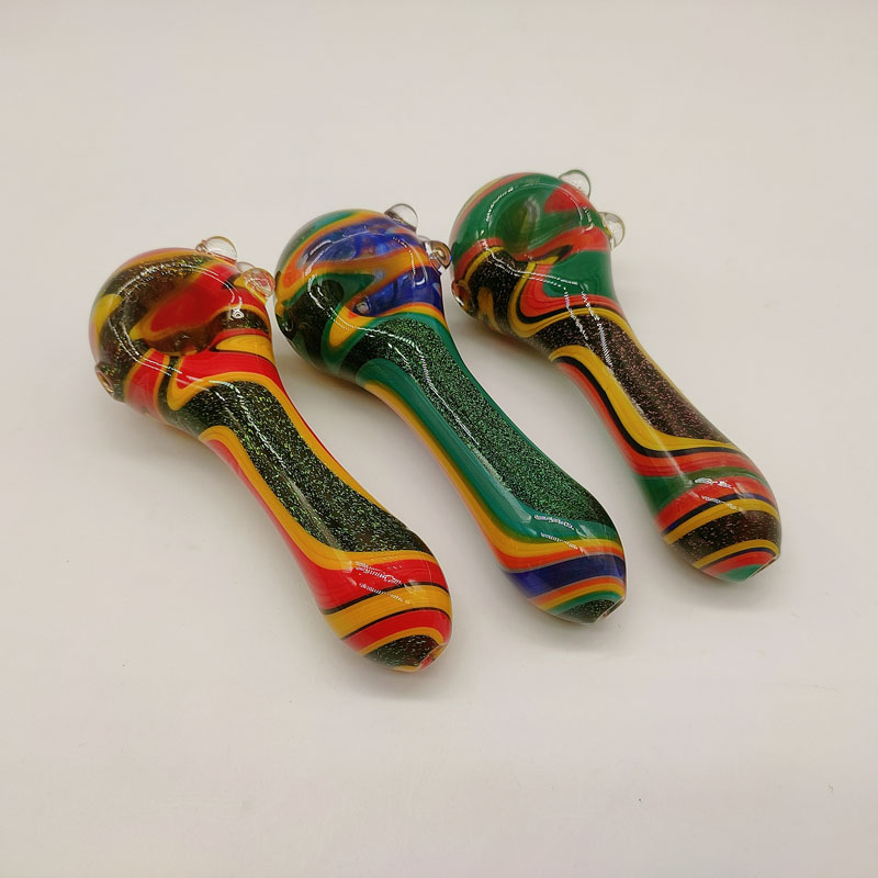 

DPGH024 Smoking Accessories 4.5inch colorful glass hand pipe