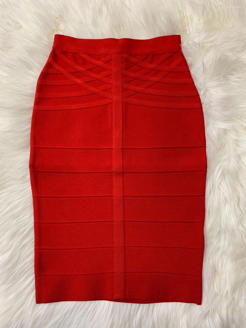 

Skirts High Quality Fashion Black White Red Bodycon Sexy Rayon Bandage Skirt Party