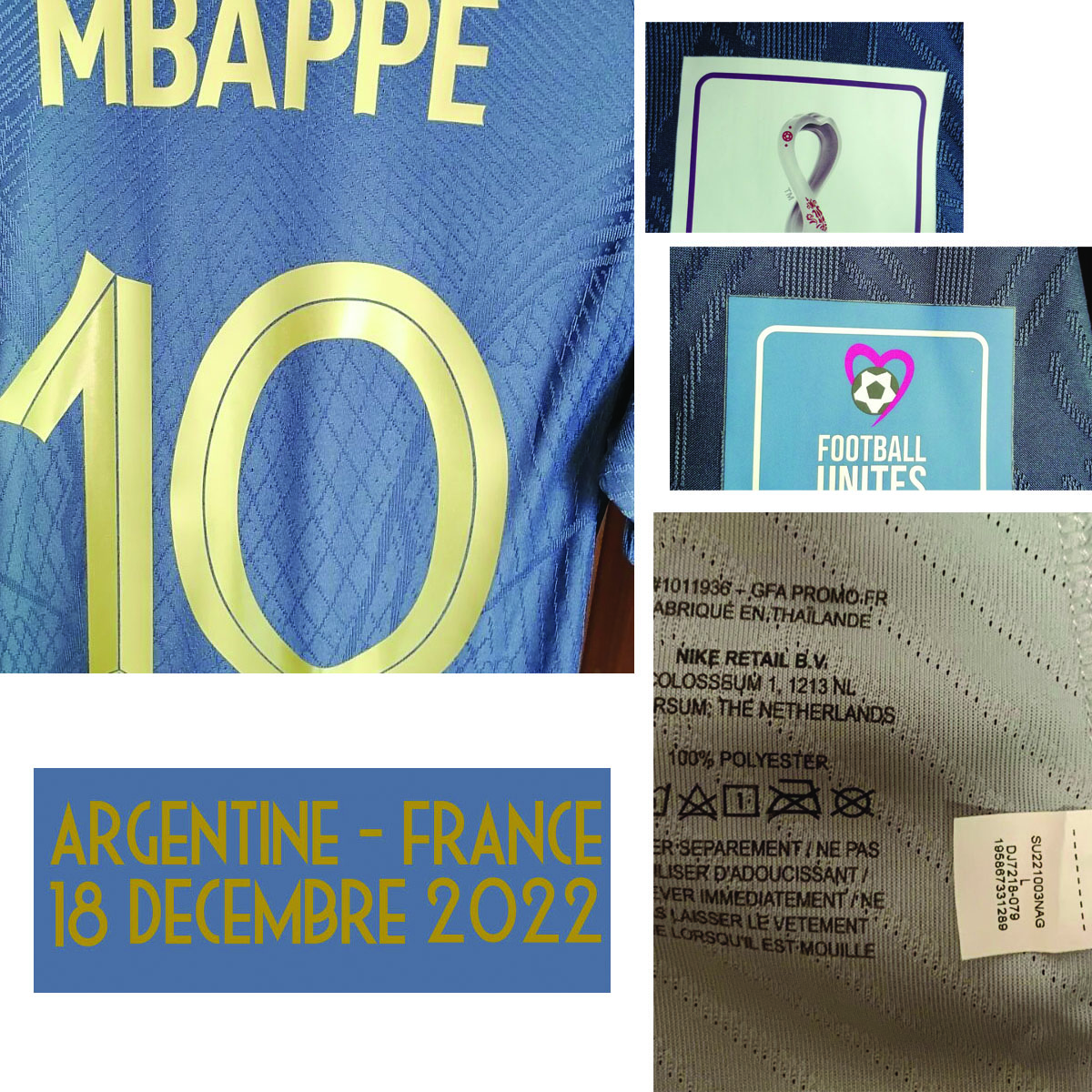 

Home Textile MatchWorn Player Issue Final Game MBAPPE GRIEZMANN GIROUD With Text Heat Transfer Iron ON Soccer Patch Badge, 11 dima-r-ia