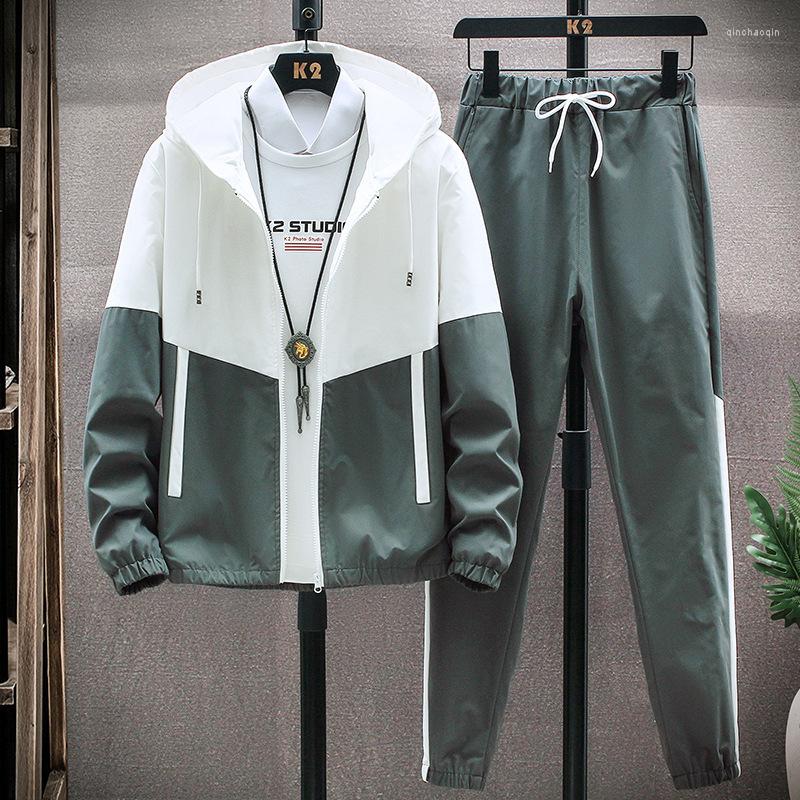 

Gym Clothing Men Teenage Boys Sports Suits Cardigan Hooded Jackets Jogger Pants 2pcs Clothes Sets Outdoor Tracksuits Fitness Streetwear, Green