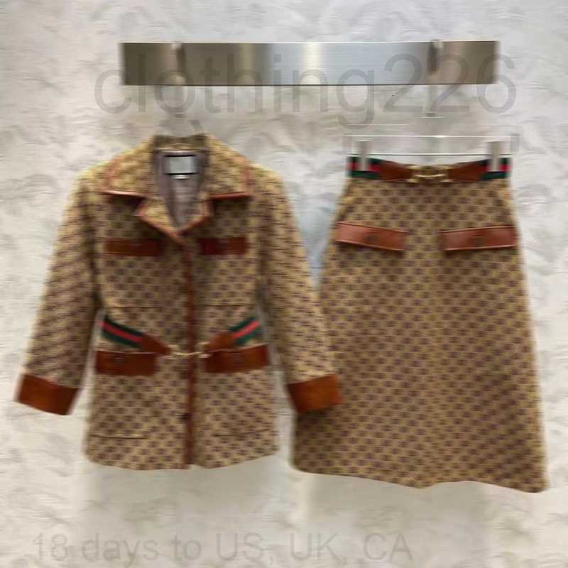 

E22 fashion women suit designer clothes blazers Double G spring new released tops skirts